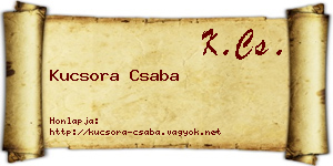Kucsora Csaba névjegykártya